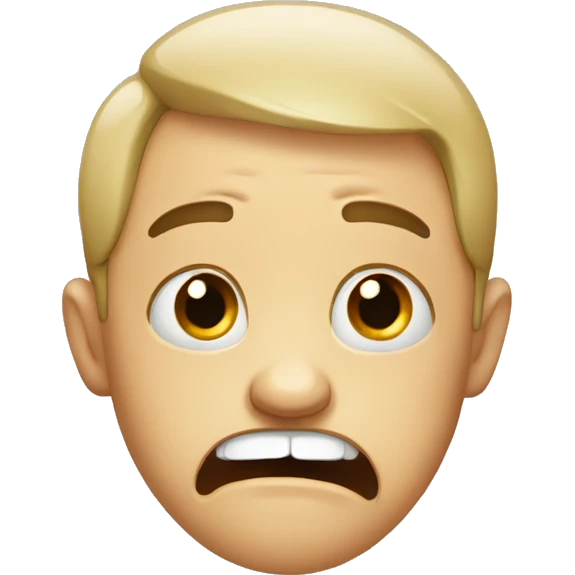 Crying funny cartoon emoji