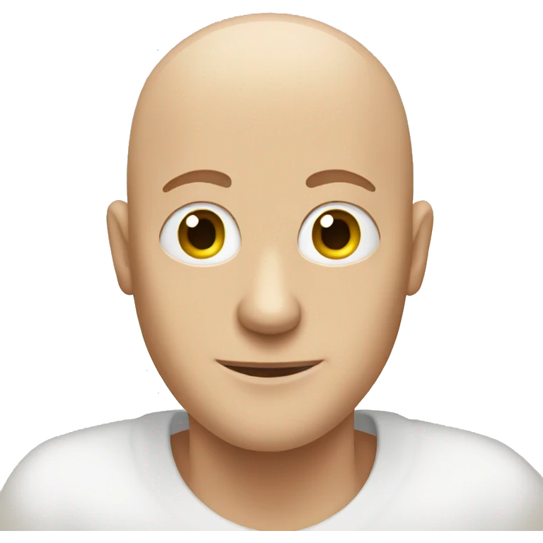 bald guys head in a loo emoji