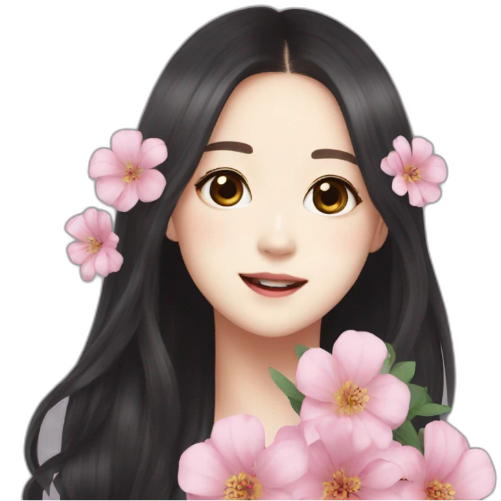 jisoo blackpink flower emoji