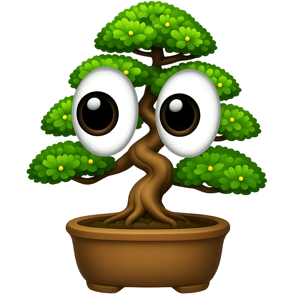 Make the eyeballs much bigger in the style of apple style emojis with transparent background. emoji