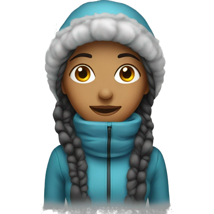 Woman wearing winter gear  emoji