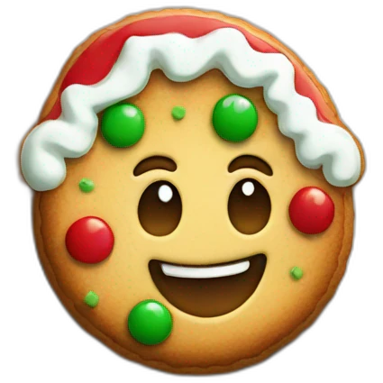 christmas cookie badge emoji