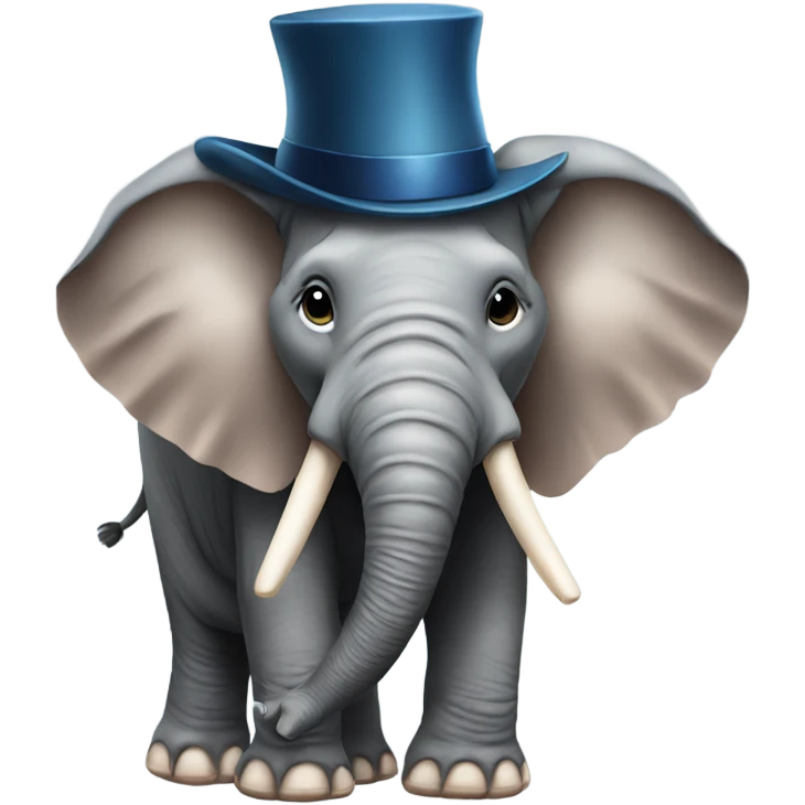 Elephant with hat emoji
