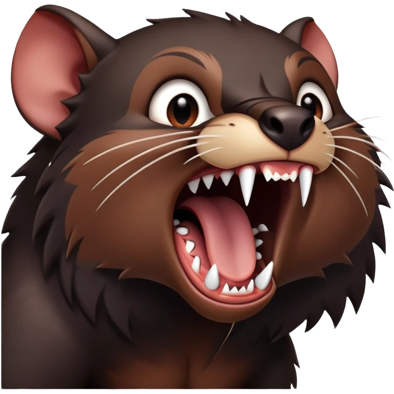 Tasmanium devil yelling at people  emoji