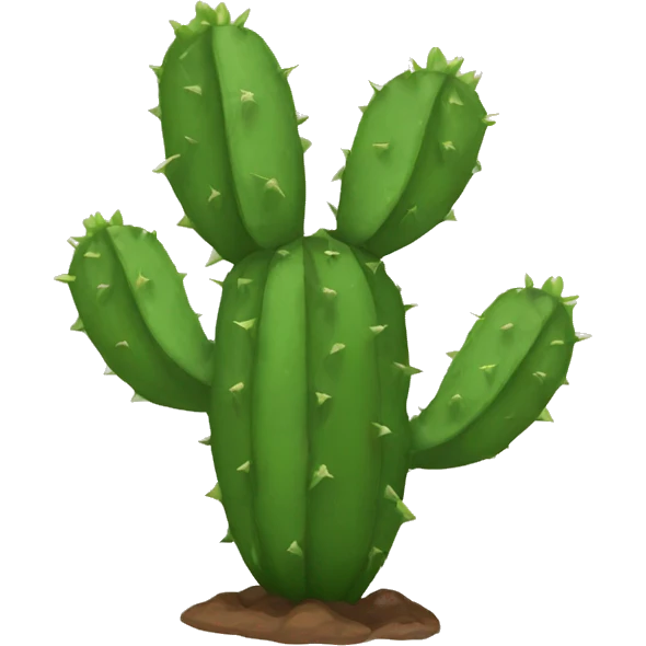 single flat Nopal without pot emoji