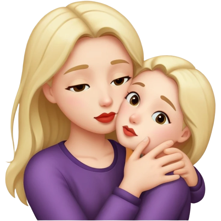 Kiss face with hug emoji