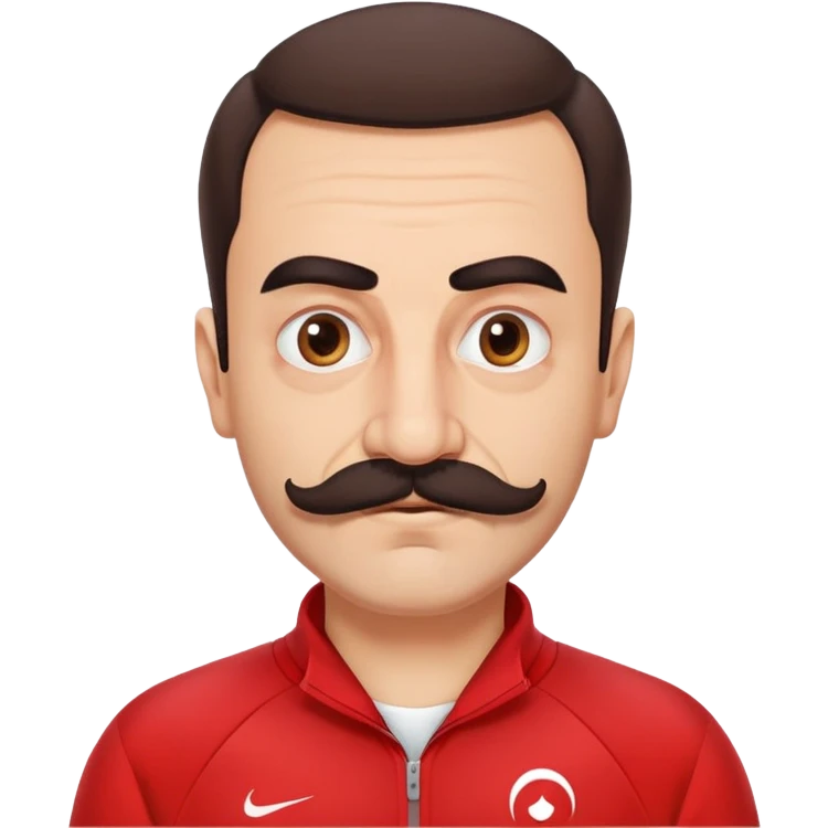 Recep İvedik Turkish comedy character with thick mustache bushy eyebrows red tracksuit expressive face emoji