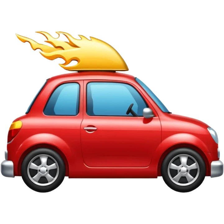 Red car heading right emoji