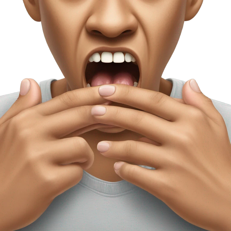 Nail biter emoji