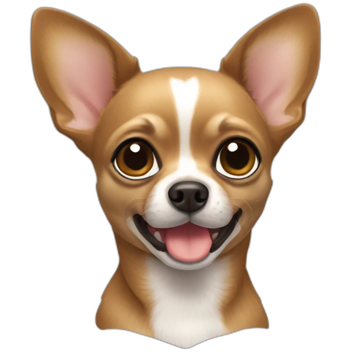 Chihuahua hebra color marrón  emoji
