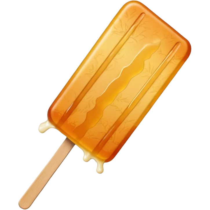 irregular maple taffy on a popsicle stick emoji