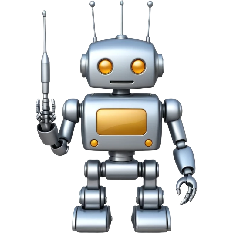 Robot with antana emoji