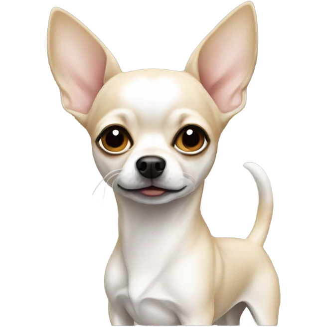 white realistic chihua emoji