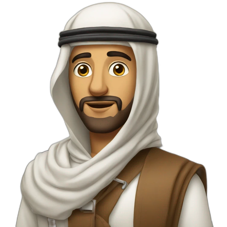 Arabe avec un avion  emoji