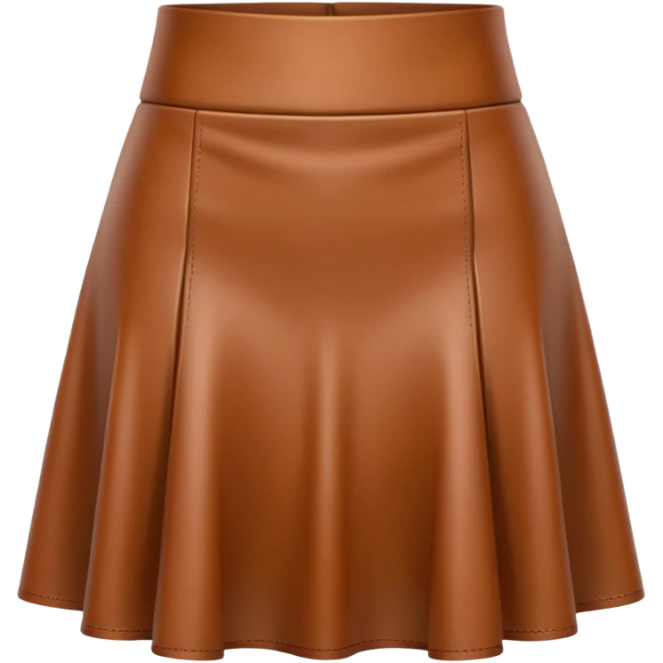 Mini Brown leather skirt emoji