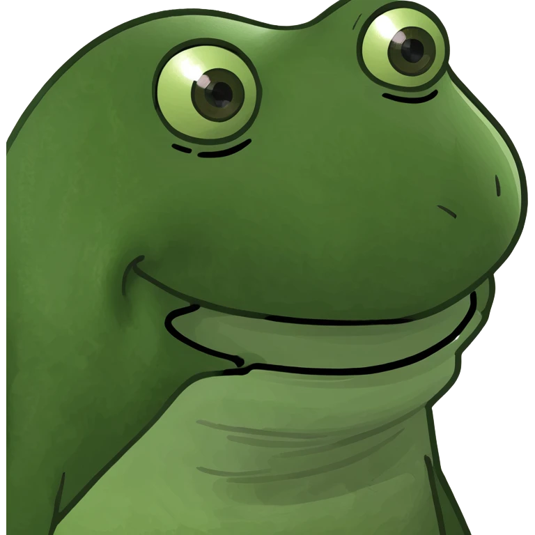 Pepe the Frog face with wide smile meme emoji iPhone style emoji