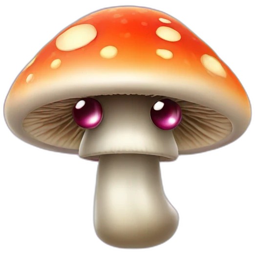 magic mushroom with eyes emoji