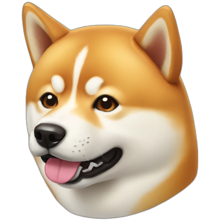 big cute shiba inu head emoji
