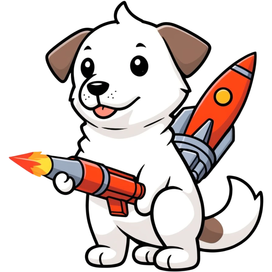 Dog with a rocket launcher  emoji
