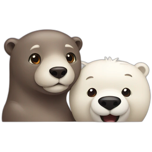 otter and polar bear emoji