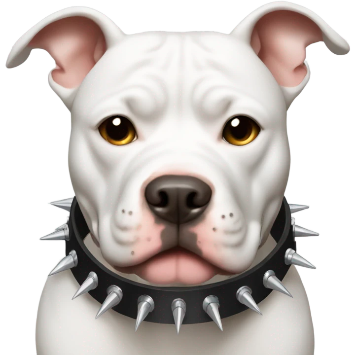 Pitbull with spiked collar emoji