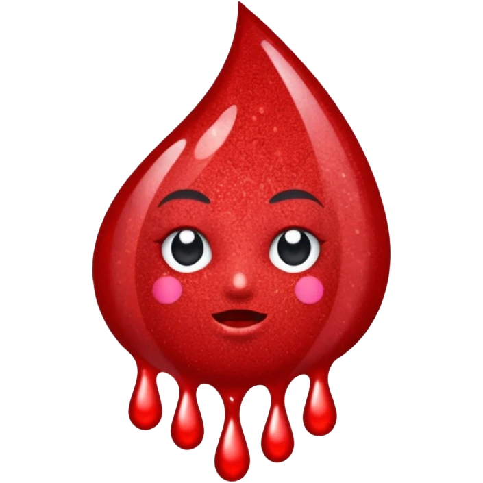 red glitter blood emoji