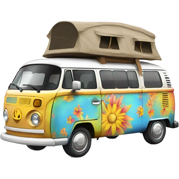 Wolkswagen hippie van  emoji