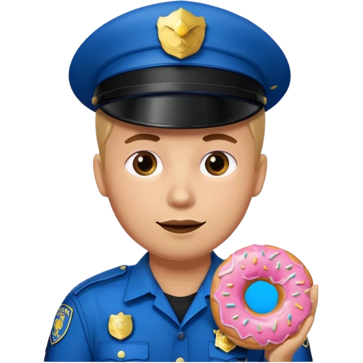 police holding donut emoji