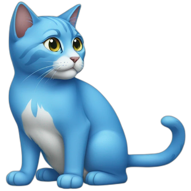 Blue cat emoji