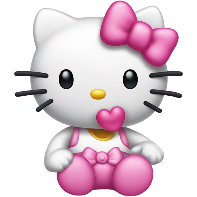 Hello kitty blowing kiss emoji