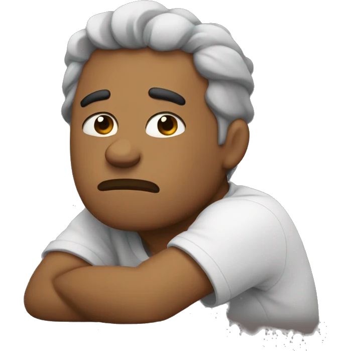 lazy and sad emoji