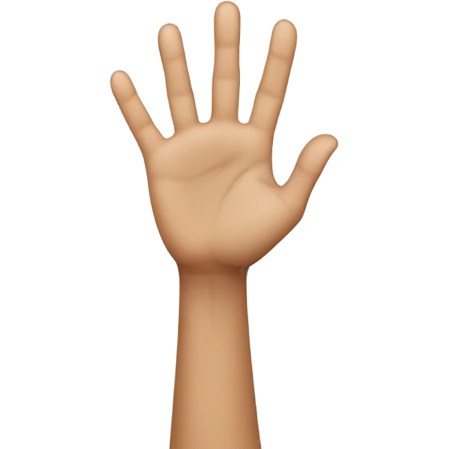 Woman holding right hand up emoji