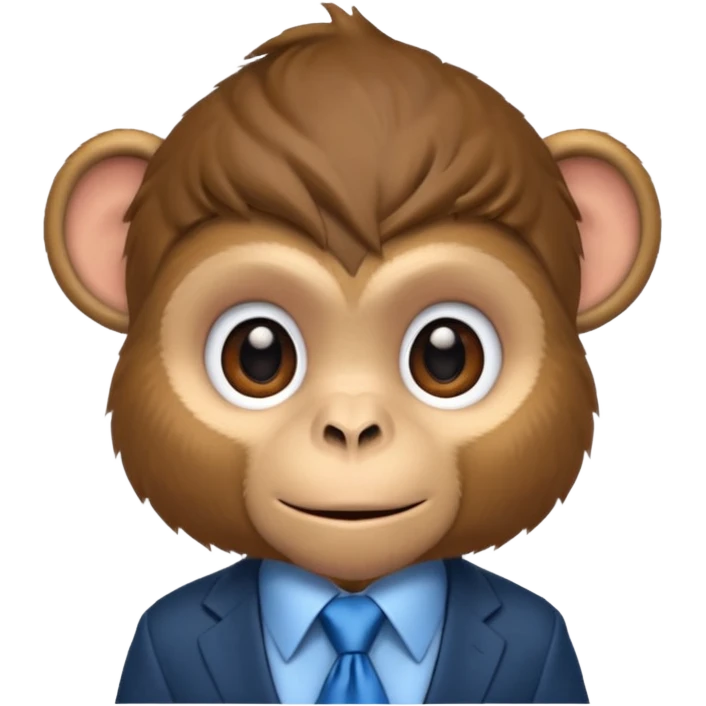 monkey with blue tie emoji