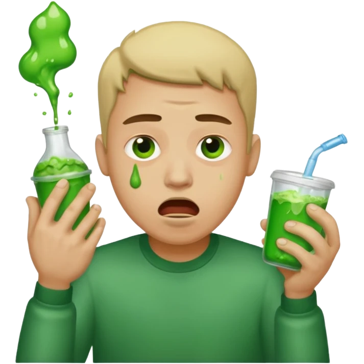 Guy throwing up everywhere  emoji