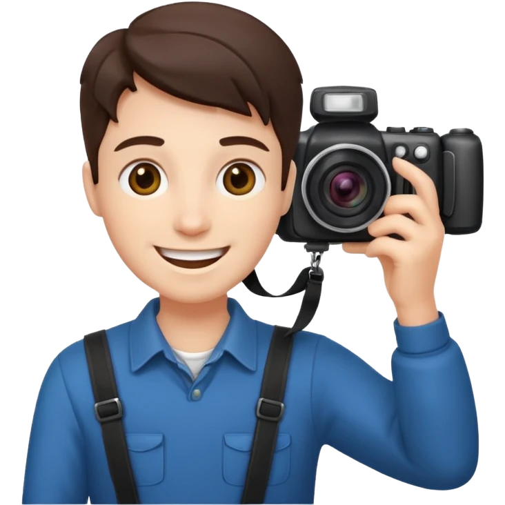 Create an happy photographer emoji
