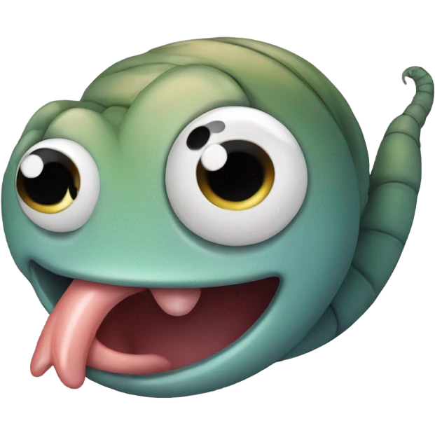 A cute little worm emoji