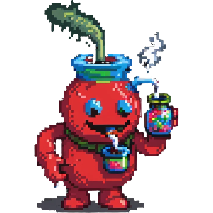 Kool-Aid man smoking a bong emoji