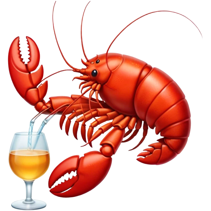 a lobster bartending emoji