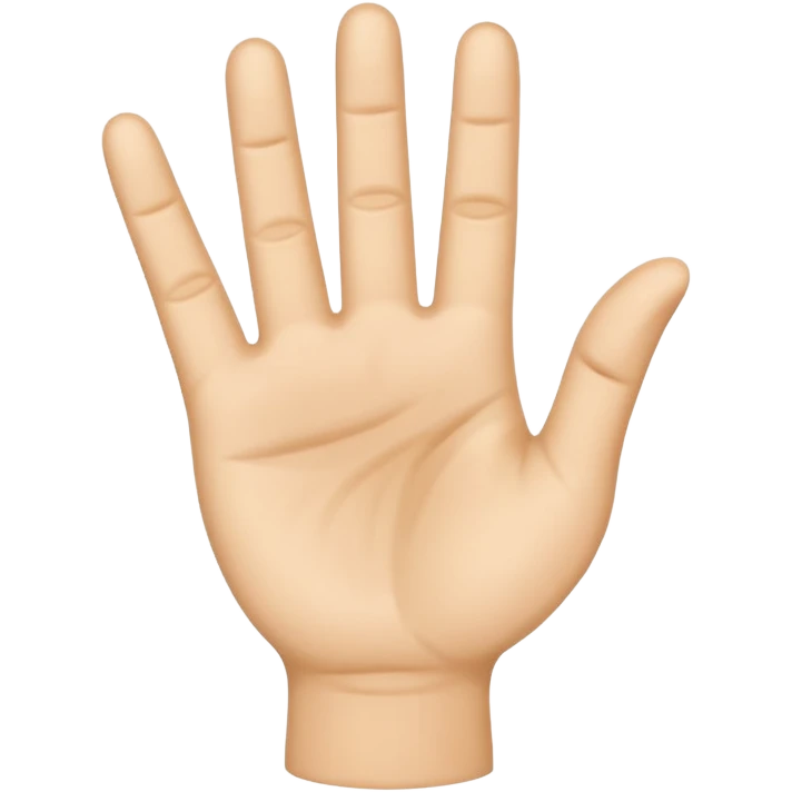 three fingers up  emoji
