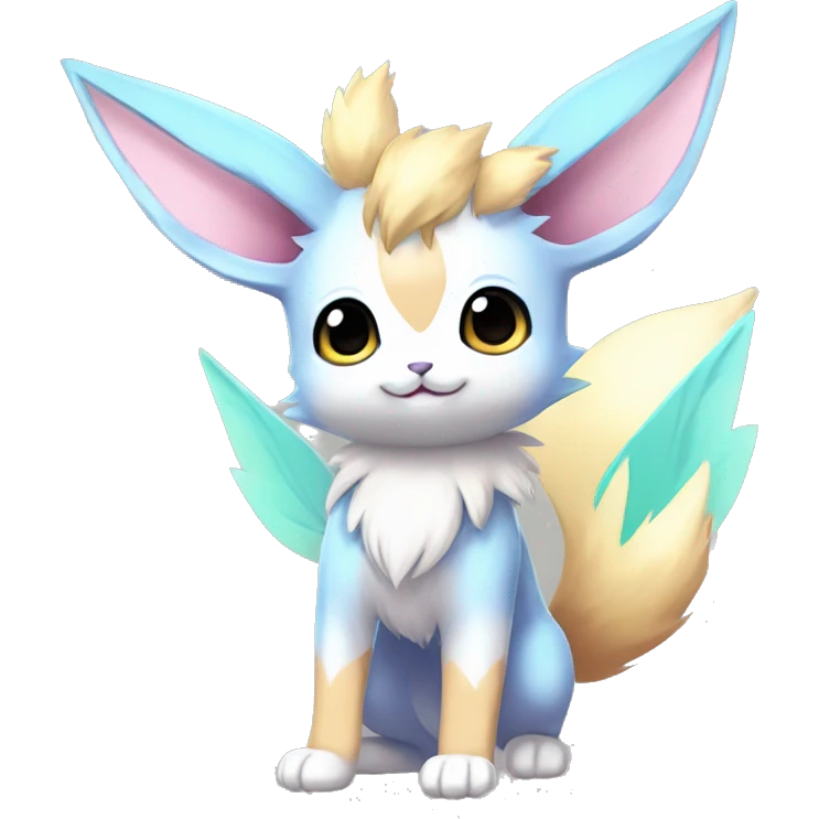 Kawaii Pastel Eeveelution-Cute-Pokémon-fusion full body emoji