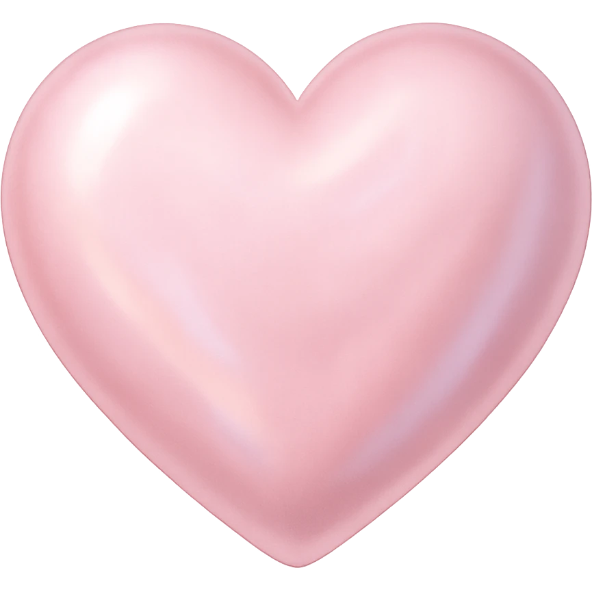 heart with a pink pearl sheen, clean digital illustration, no background emoji