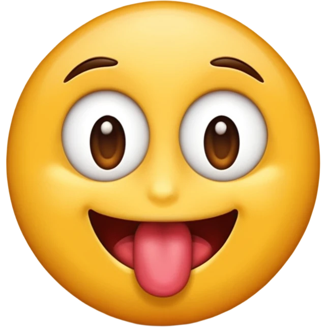 Un emoji de una cara guiñando el ojo sacándola lengua festejando cumpleaños y mandando un beso emoji