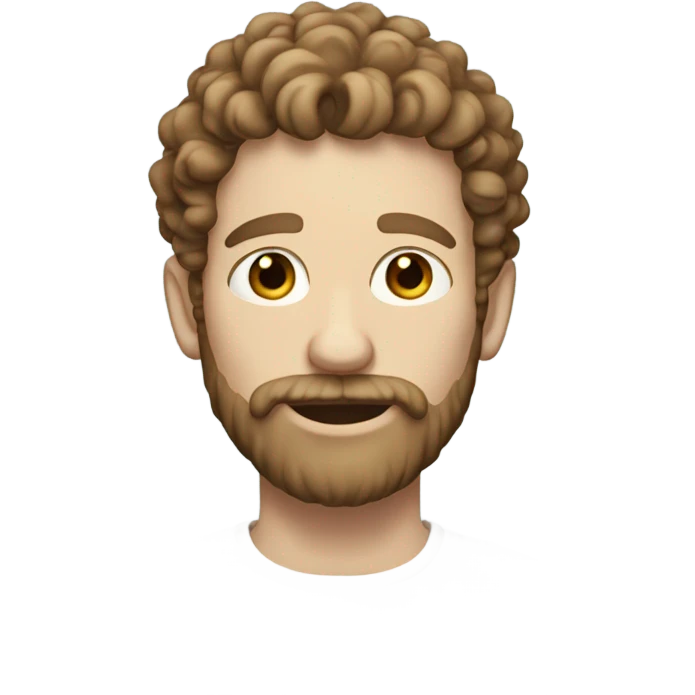 pale man with curly brown hair and beard emoji