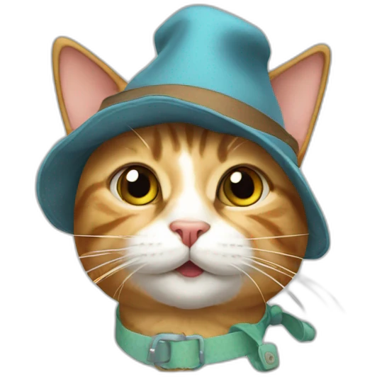 cat in guffy hat emoji
