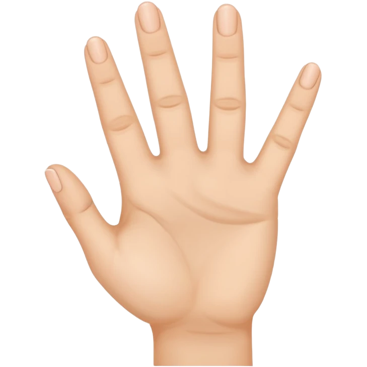 Hand with all fingers up except the ring finger emoji