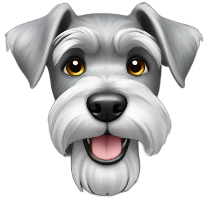 Schnauzer silver emoji