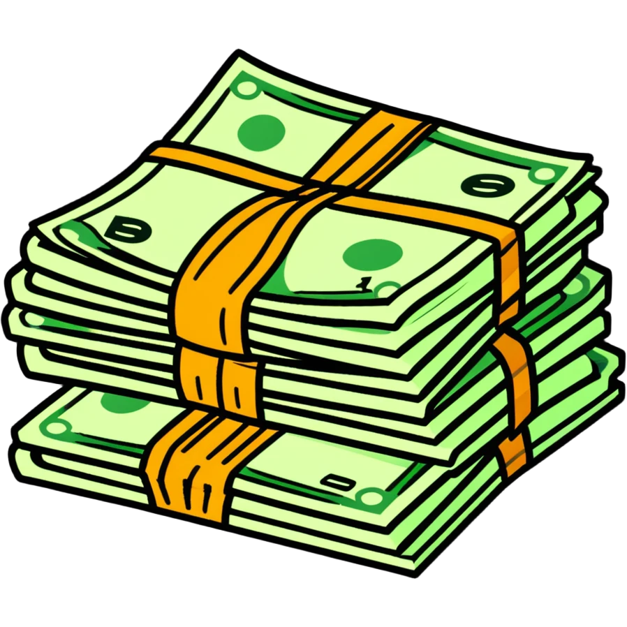 cash bundle money stack emoji