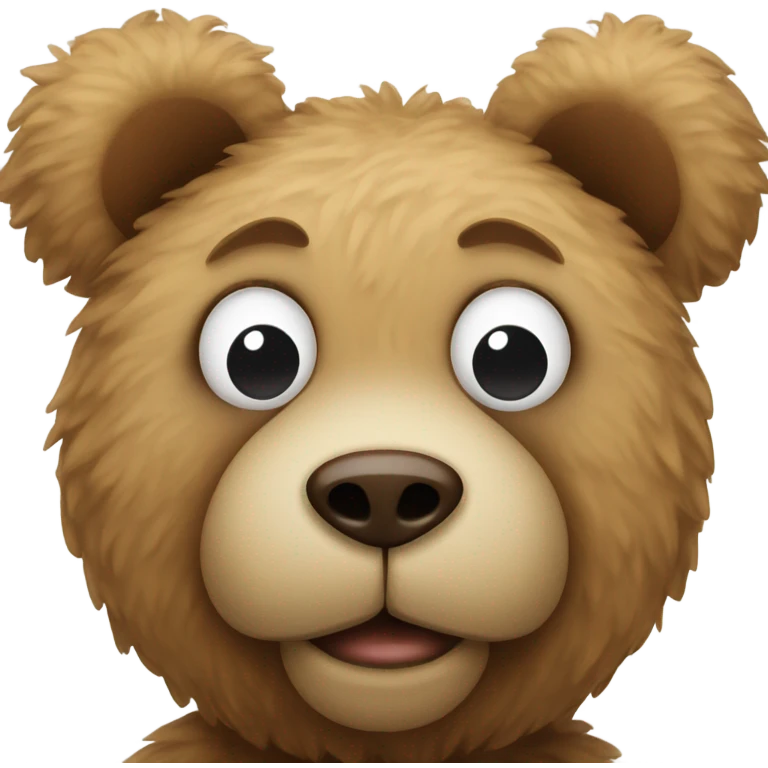 Teddy bear cover eyes emoji