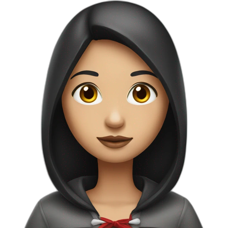 red-ridding-hood-long-straight-black-hair-with-white-streak-hair emoji