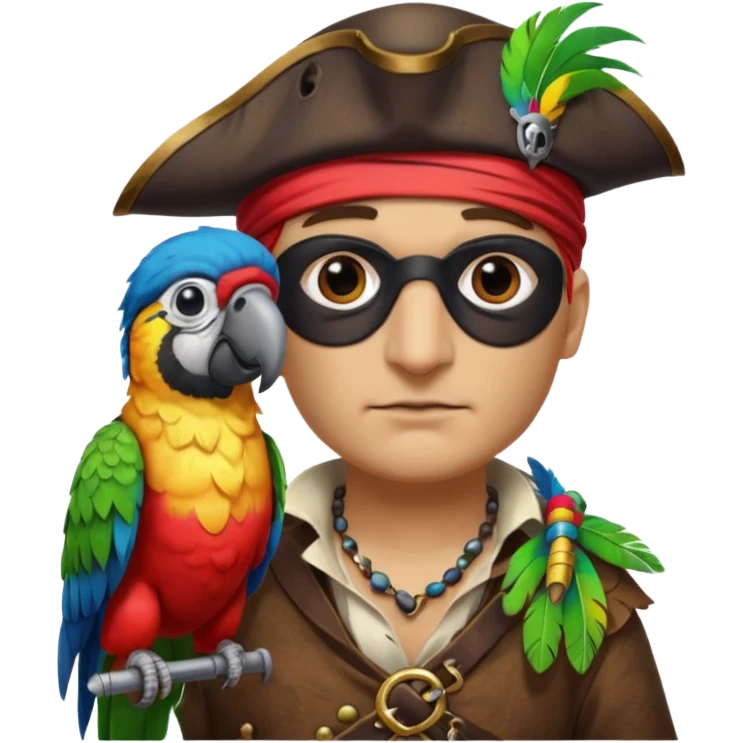 pirate and parrot emoji